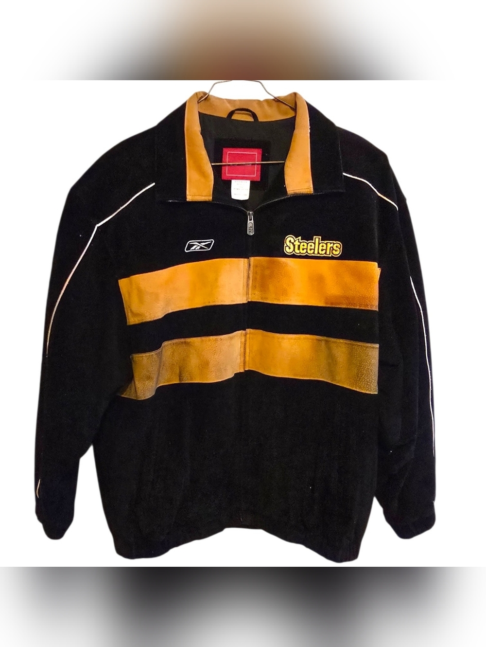 Vintage Reebok Pittsburgh Steelers Genuine Suede Leather Jacket - Sample Piece